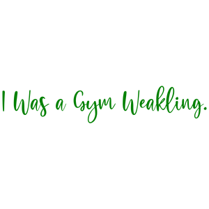 i was a gym weakling quote SVG PNG design with bold lettering