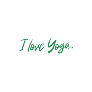 i love yoga quote SVG PNG design with bold lettering, an uplifting message