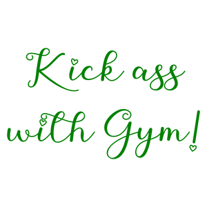 kick ass with gym quote SVG PNG design with bold lettering