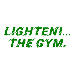 lightening the gym quote SVG PNG design with bold lettering