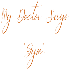 my doctor says 'gym' quote SVG PNG design with bold lettering