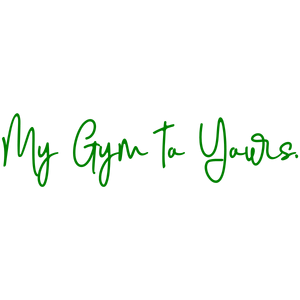 my gym to yours quote SVG PNG design with bold lettering