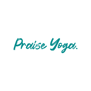 praise yoga quote SVG PNG design with bold lettering, an uplifting message