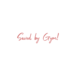 saved by gym quote SVG PNG design with bold lettering