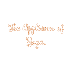 the appliance of yoga quote SVG PNG design with bold lettering, an uplifting message