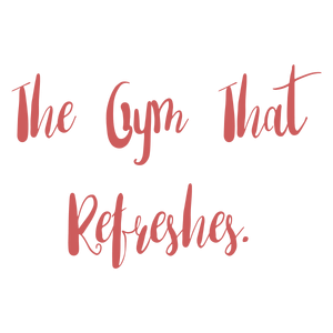 the gym that refreshes quote SVG PNG design with bold lettering