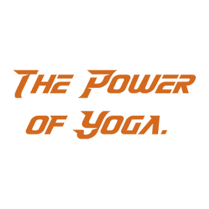 the power of yoga quote SVG PNG design with bold lettering
