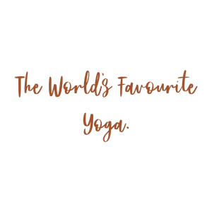 the world's favourite yoga quote SVG PNG design with bold lettering