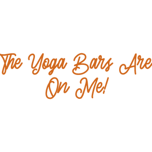 the yoga bars are on me quote SVG PNG design with bold lettering