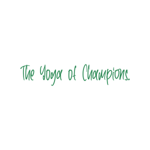 the yoga of champions quote SVG PNG design with hand-drawn style, bold lettering