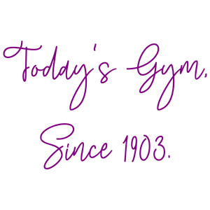 today's gym since 1903 quote SVG PNG design with bold lettering