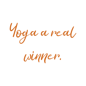 yoga a real winner quote SVG PNG design with an uplifting message