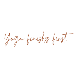 yoga finishes first quote SVG PNG design with hand-drawn style