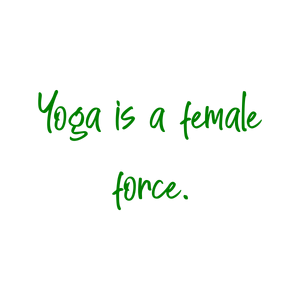 yoga is a female force quote SVG PNG design with hand-drawn style