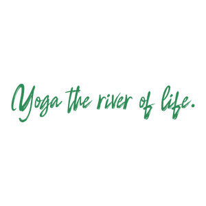 yoga the river of life quote SVG PNG design with hand-drawn style