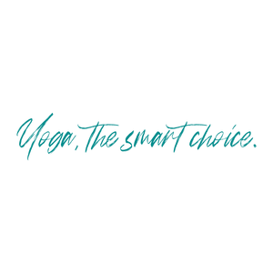 yoga the smart choice quote SVG PNG design with bold lettering, an uplifting message