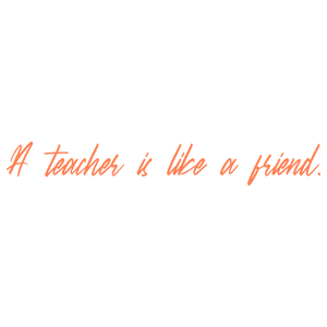 a teacher is like friend quote SVG PNG design with bold lettering, an uplifting message