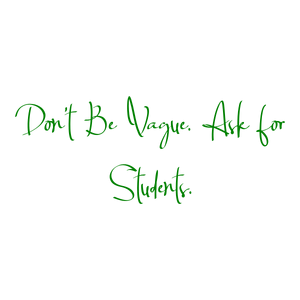 don't be vague ask for studentscwhyzpkz311 quote SVG PNG design with an uplifting message