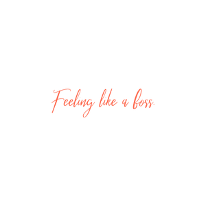 feeling like a boss quote SVG PNG design with bold lettering