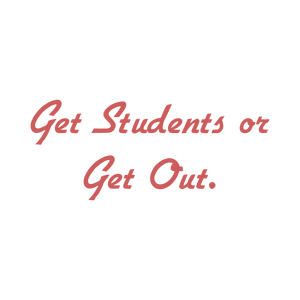 get students or out quote SVG PNG design with bold lettering