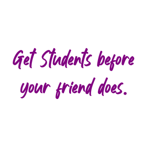 get students before your friend does quote SVG PNG design with bold lettering