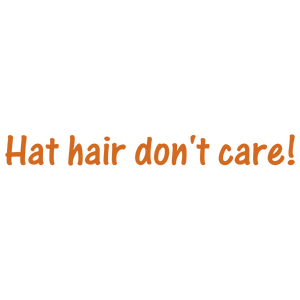 hat hair don't care quote SVG PNG design with bold lettering