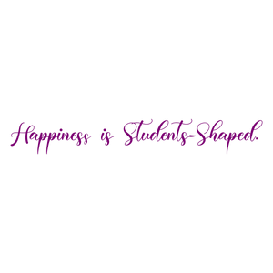 happiness is students shaped quote SVG PNG design with an uplifting message