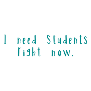 i need students right now quote SVG PNG design with hand-drawn style