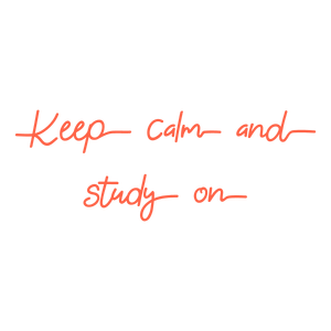 keep calm and study on quote SVG PNG design with hand-drawn style