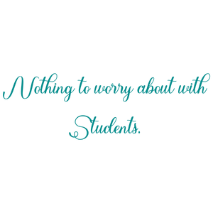 nothing to worry about with students quote SVG PNG design with bold lettering, an uplifting message