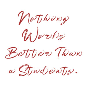 nothing works better than a students quote SVG PNG design with bold lettering