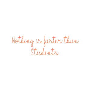 nothing is faster than students quote SVG PNG design with hand-drawn style, bold lettering