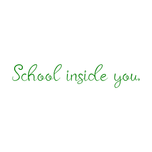 school inside you quote SVG PNG design with an uplifting message