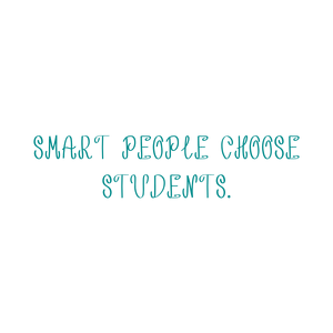 smart people choose students quote SVG PNG design with bold lettering, an uplifting message