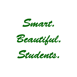 smart beautiful studentsgfrxuqoljum quote SVG PNG design with an uplifting message