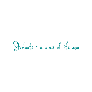 students a class of it's own quote SVG PNG design with bold lettering, an uplifting message