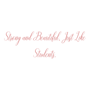 strong and beautiful just like students quote SVG PNG design with an uplifting message