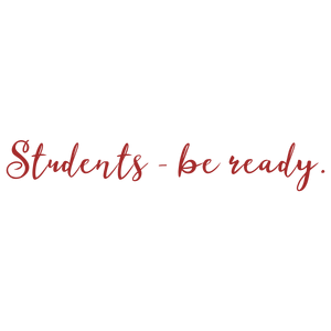students be ready quote SVG PNG design with bold lettering
