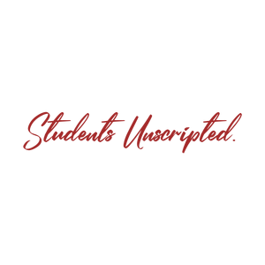 students unscripted quote SVG PNG design with bold lettering