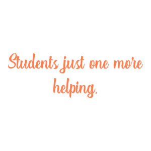 students just one more helping quote SVG PNG design with an uplifting message