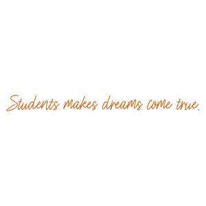 students makes dreams come true quote SVG PNG design with bold lettering, an uplifting message
