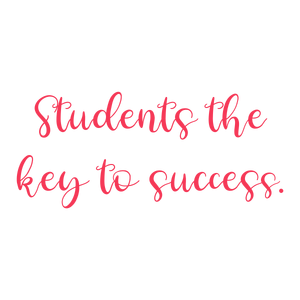 students the key to success quote SVG PNG design with bold lettering, an uplifting message
