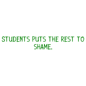 students puts the rest to shame quote SVG PNG design with bold lettering