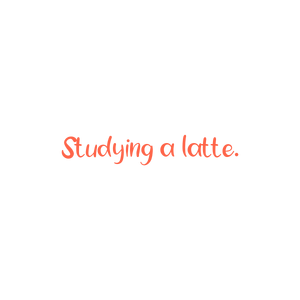 studying a latte quote SVG PNG design