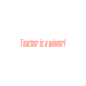 teacher is a winner quote SVG PNG design with bold lettering, an uplifting message