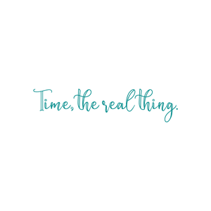 time the real thing quote SVG PNG design with an uplifting message