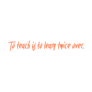 to teach is learn twice over quote SVG PNG design with hand-drawn style