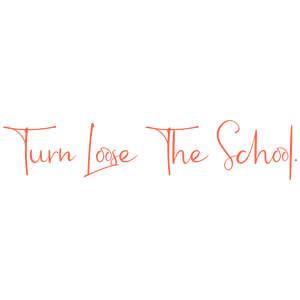 turn loose the school quote SVG PNG design with bold lettering