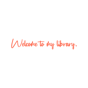 welcome to my library quote SVG PNG design with hand-drawn style, bold lettering