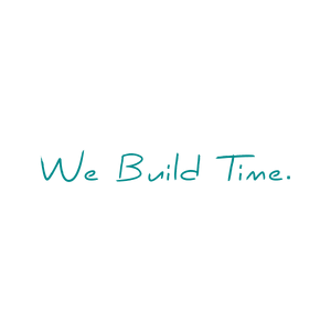 we build time quote SVG PNG design with bold lettering, an uplifting message